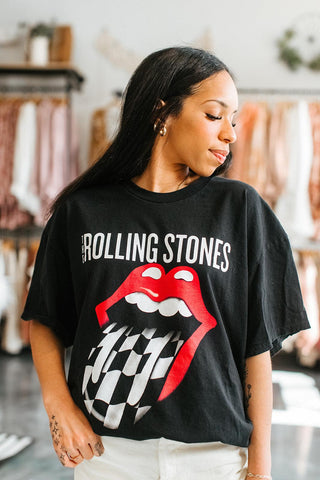 Rolling Stones Black Graphic T-Shirt - Persnickety Jane